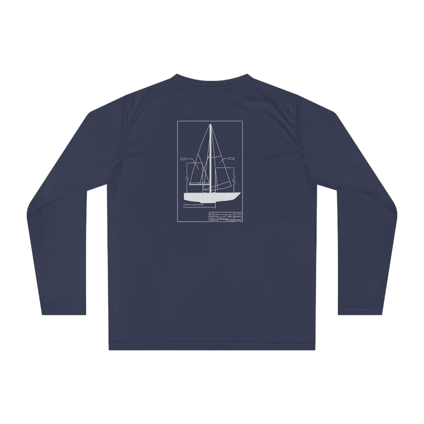 Unisex Performance Long Sleeve Shirt - Nautical Sailing Design