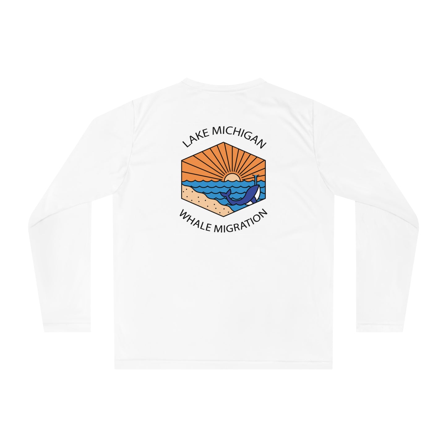 Lake Michigan Whale Migration Unisex Performance Long Sleeve Shirt