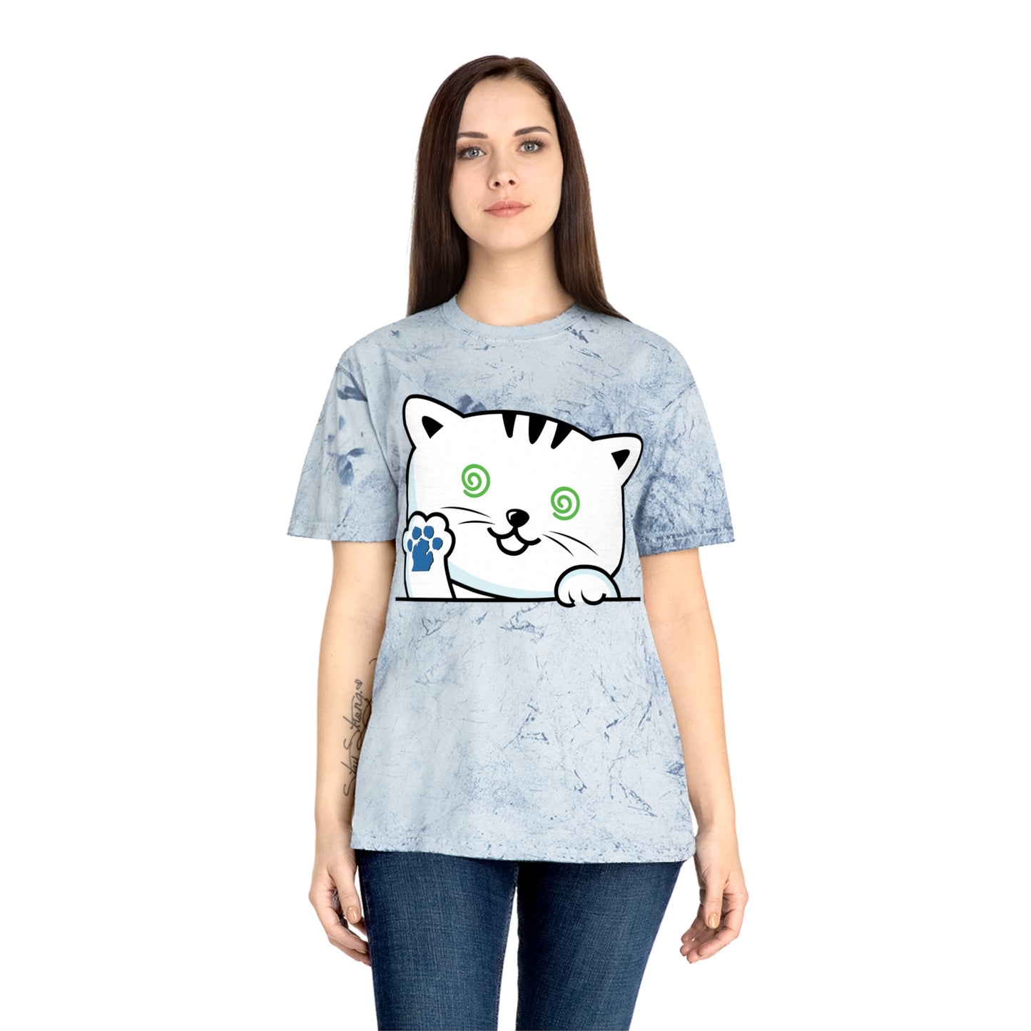 Nauti Cat Color Blast T-Shirt - Fun Cat Design for Animal Lovers