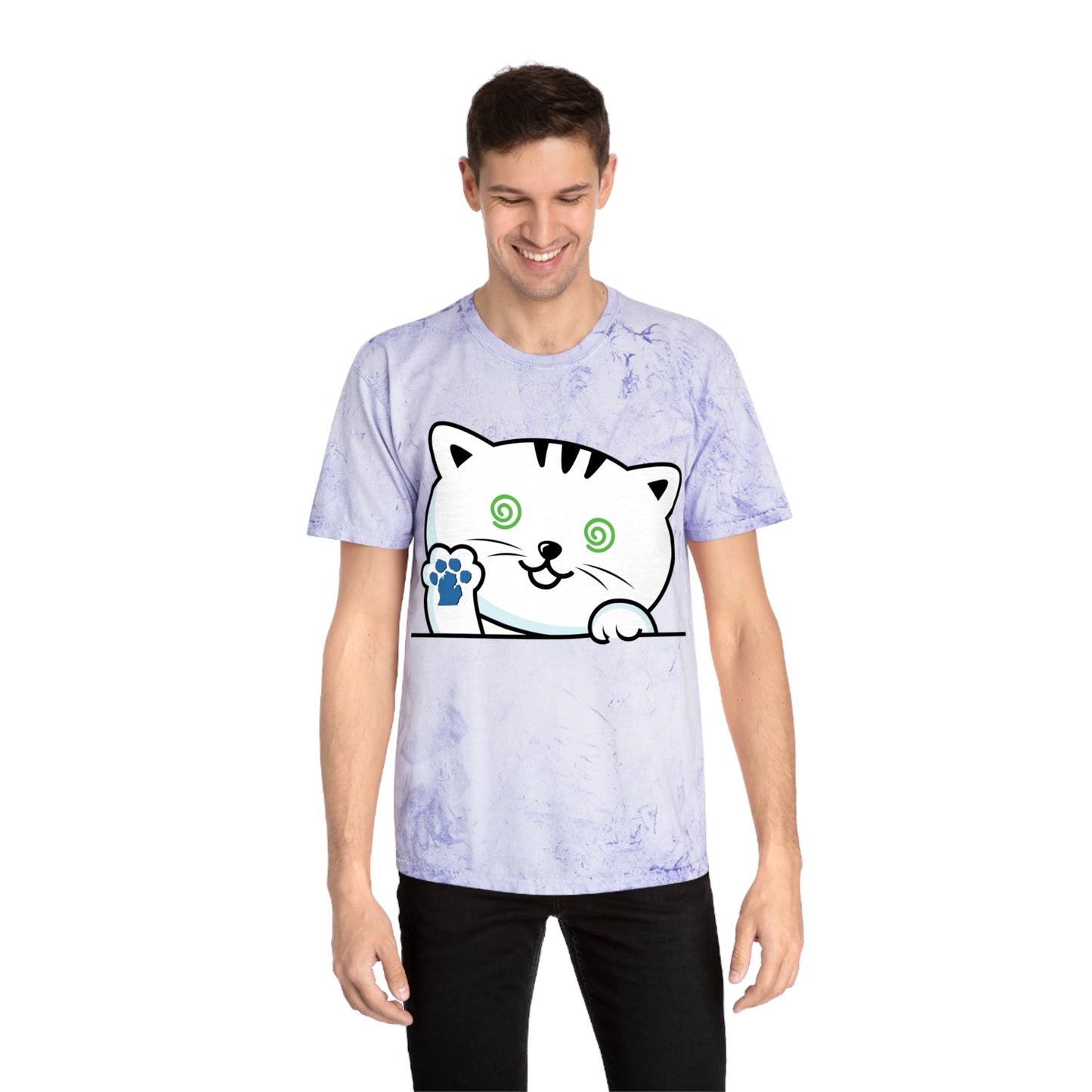 Nauti Cat Color Blast T-Shirt - Fun Cat Design for Animal Lovers