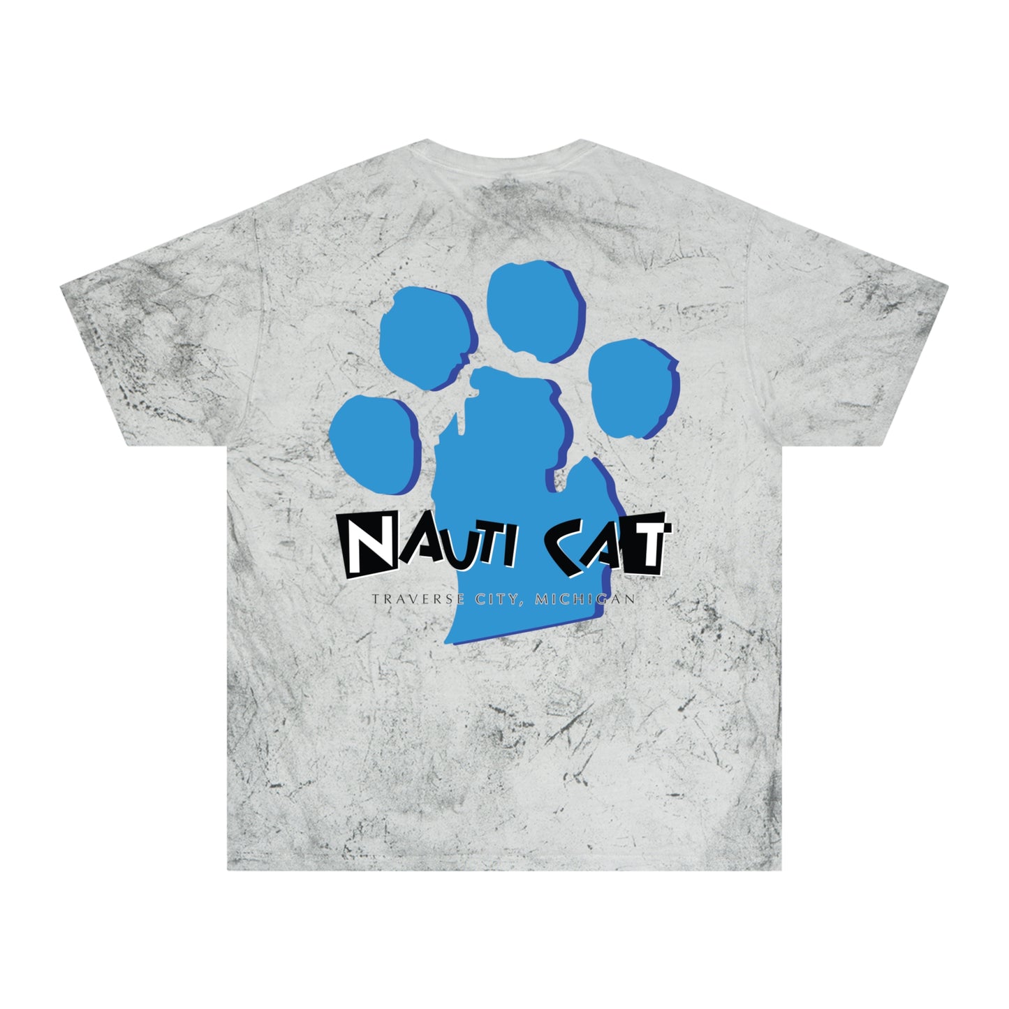 Nauti Cat Color Blast T-Shirt - Fun Cat Design for Animal Lovers