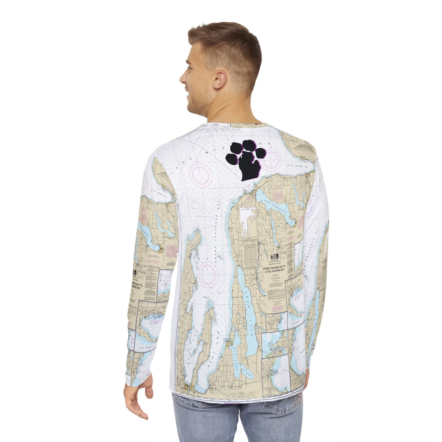 Nautical Chart 14913 Long Sleeve Shirt - Perfect for Adventurous Souls | Outdoor Enthusiast Apparel