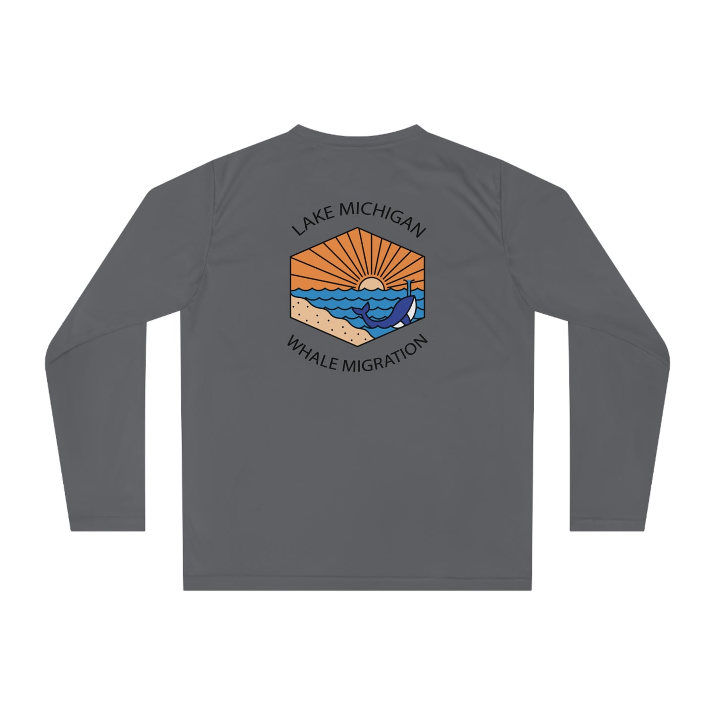 Lake Michigan Whale Migration Unisex Performance Long Sleeve Shirt