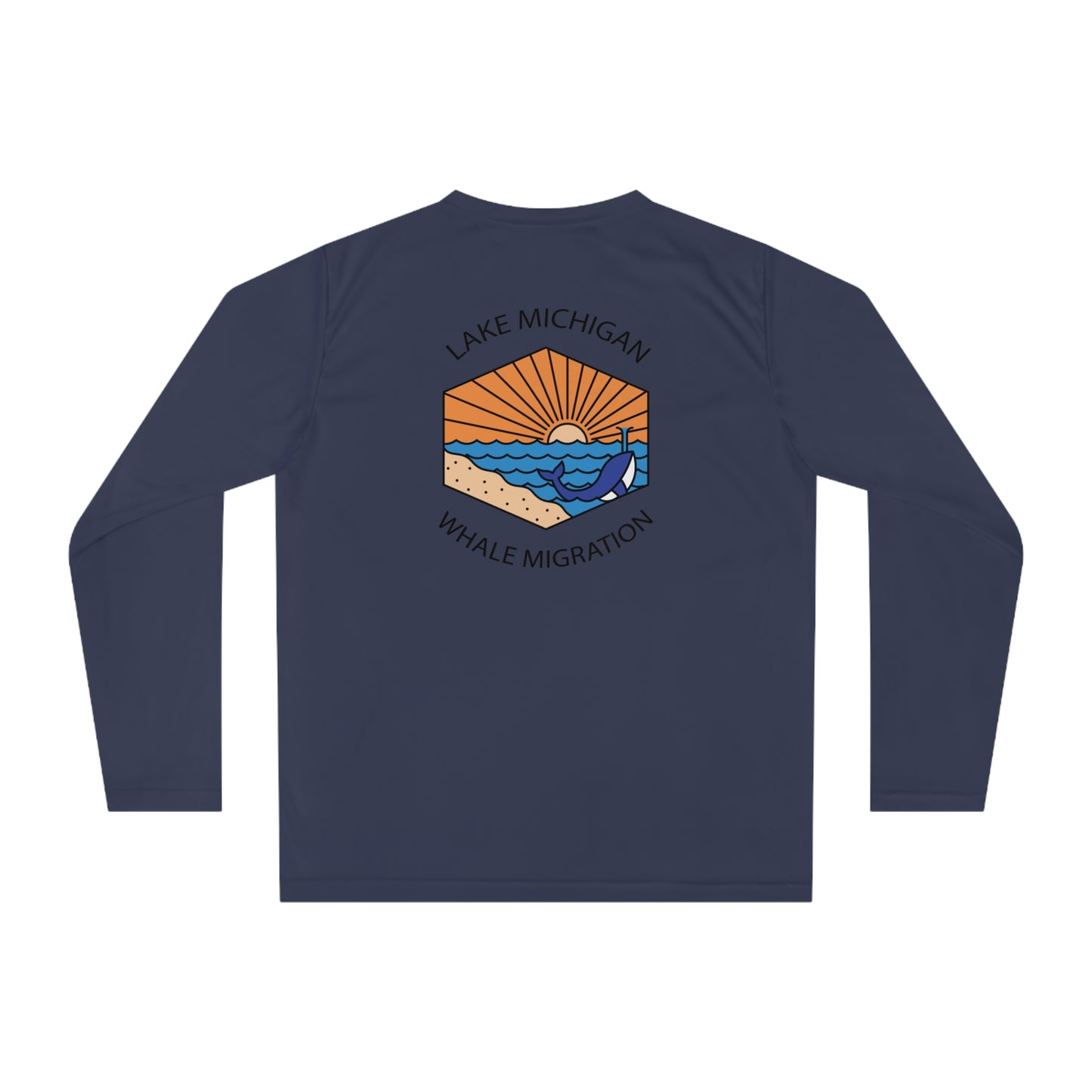 Lake Michigan Whale Migration Unisex Performance Long Sleeve Shirt