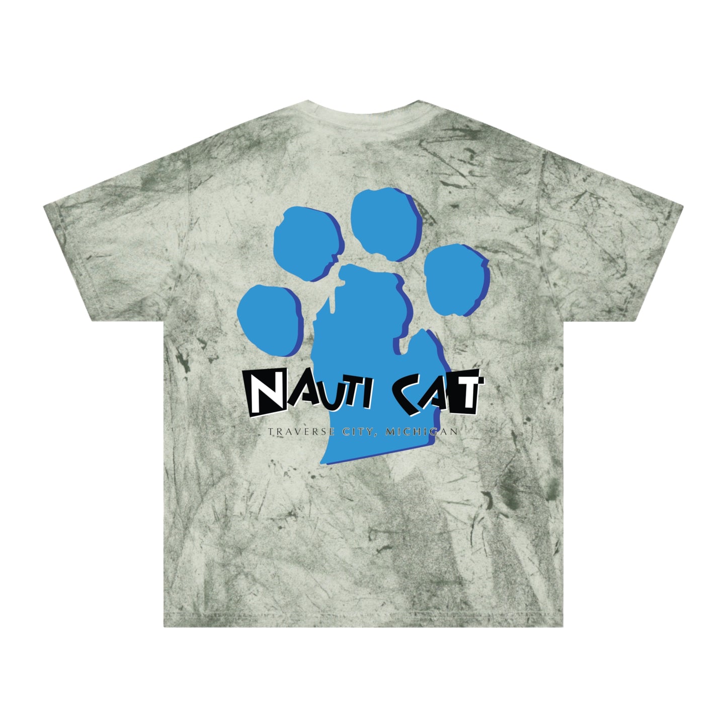 Nauti Cat Color Blast T-Shirt - Fun Cat Design for Animal Lovers